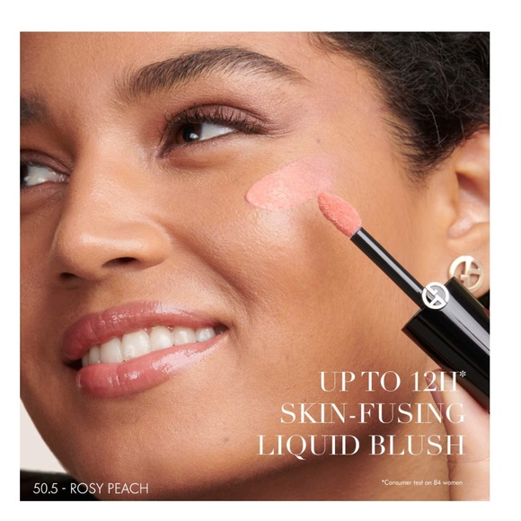 NIB- 50.5 Rosy Peach Giorgio Armani Luminous Silk Cheek Tint Blush - Picture 3 of 5